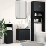 HKH Armario de lavabo de baño de roble - Negro