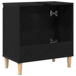 HKH Armario de lavabo de baño de roble - Negro