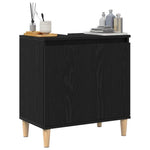 HKH Armario de lavabo de baño de roble - Negro