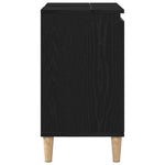 HKH Armario de lavabo de baño de roble - Negro