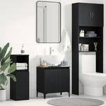 HKH Armario de lavabo de baño de roble - Negro
