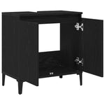 HKH Armario de lavabo de baño de roble - Negro