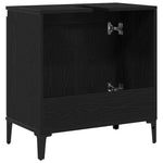 HKH Armario de lavabo de baño de roble - Negro
