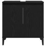 HKH Armario de lavabo de baño de roble - Negro