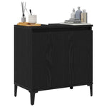 HKH Armario de lavabo de baño de roble - Negro