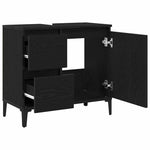 HKH Mueble de Baño con Cajón de Roble - Negro