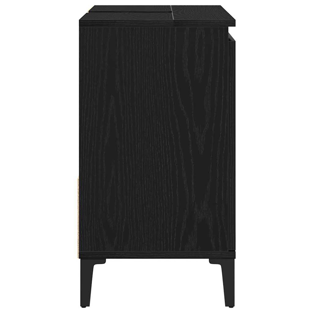 HKH Mueble de Baño con Cajón de Roble - Negro