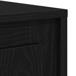 Aparador moderno HKH de madera procesada con 2 puertas - Roble negro