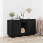 Aparador moderno HKH de madera procesada con 2 puertas - Roble negro