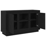 Aparador moderno HKH de madera procesada con 2 puertas - Roble negro