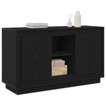 Aparador moderno HKH de madera procesada con 2 puertas - Roble negro