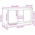 Aparador moderno HKH de madera procesada con 2 puertas - Roble negro