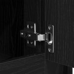 HKH Aparador Moderno de Madera Procesada con 3 Puertas - Roble Negro