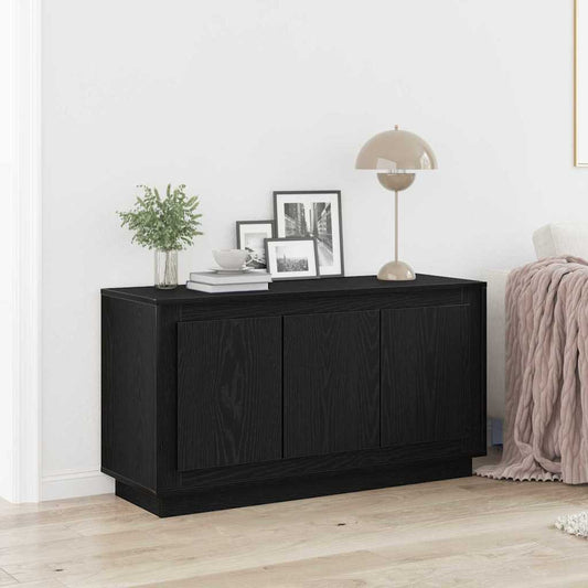 HKH Aparador Moderno de Madera Procesada con 3 Puertas - Roble Negro