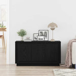 HKH Aparador Moderno de Madera Procesada con 3 Puertas - Roble Negro