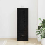 HKH Aparador Alto em Madeira Processada com 1 Porta - Carvalho Preto