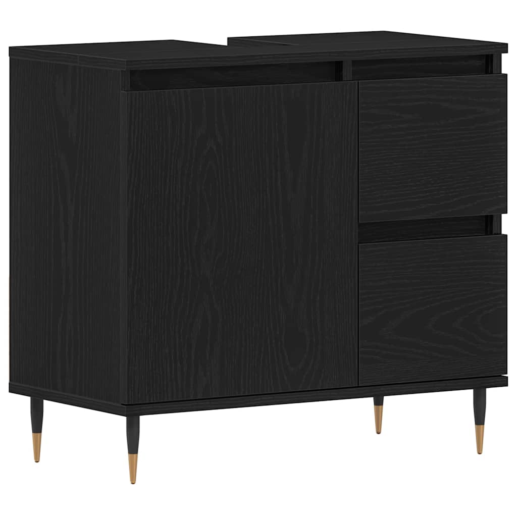 HKH Mueble de Baño con Cajón de Roble - Negro