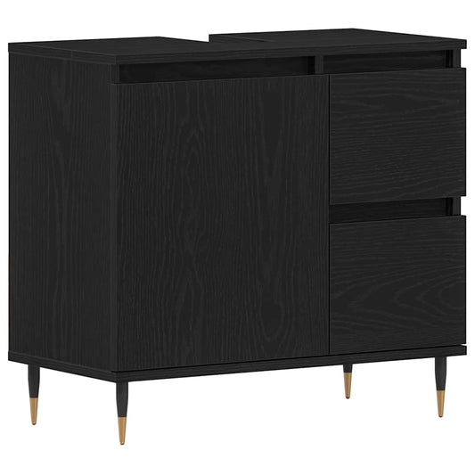 HKH Mueble de Baño con Cajón de Roble - Negro