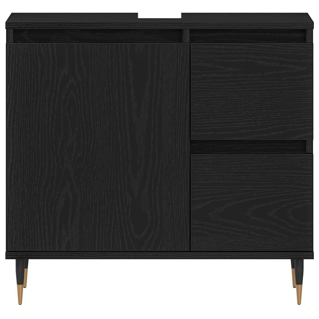 HKH Mueble de Baño con Cajón de Roble - Negro