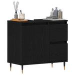 HKH Mueble de Baño con Cajón de Roble - Negro