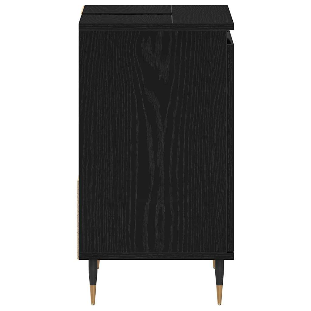 HKH Mueble de Baño con Cajón de Roble - Negro