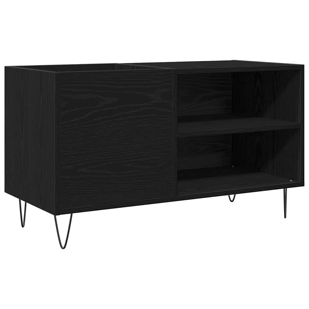 Armario para Discos de Vinilo HKH de Roble - Negro