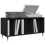 Armario para Discos de Vinilo HKH de Roble - Negro