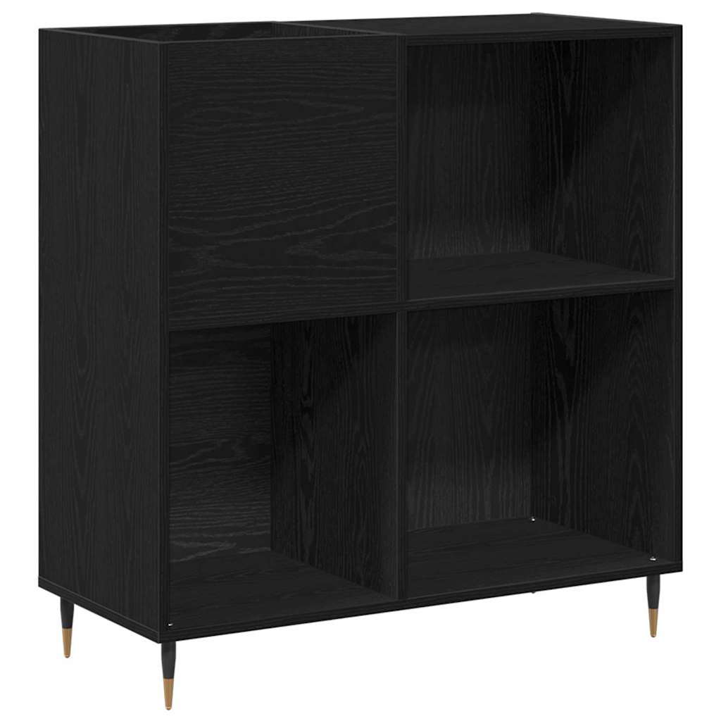 Armario para Discos de Vinilo HKH de Roble - Negro