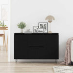 HKH Aparador Industrial en Madera Procesada con 2 Puertas y 2 Cajones - Roble Negro
