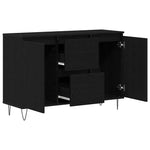 HKH Aparador Industrial en Madera Procesada con 2 Puertas y 2 Cajones - Roble Negro