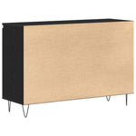 HKH Aparador Industrial en Madera Procesada con 2 Puertas y 2 Cajones - Roble Negro