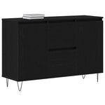 HKH Aparador Industrial en Madera Procesada con 2 Puertas y 2 Cajones - Roble Negro