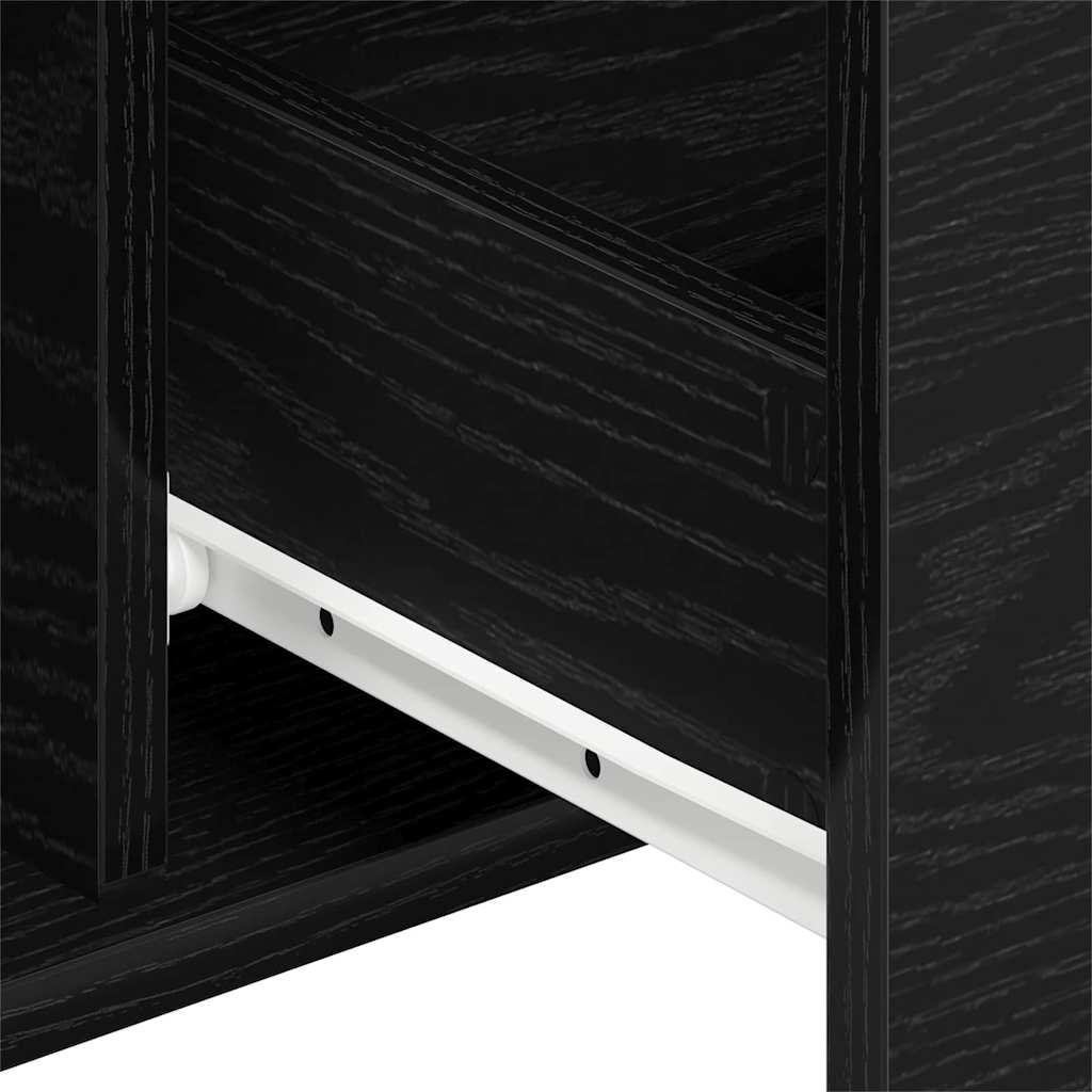 HKH Aparador Industrial en Madera Procesada con 2 Puertas y 2 Cajones - Roble Negro