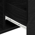 HKH Aparador Industrial en Madera Procesada con 2 Puertas y 2 Cajones - Roble Negro