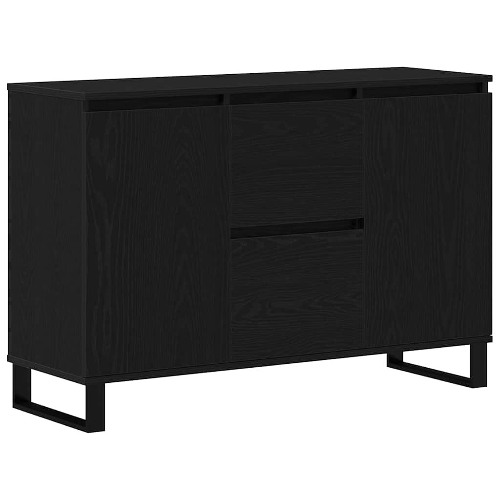 HKH Aparador Industrial en Madera Procesada con 2 Puertas y 2 Cajones - Roble Negro
