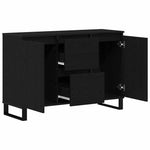 HKH Aparador Industrial en Madera Procesada con 2 Puertas y 2 Cajones - Roble Negro