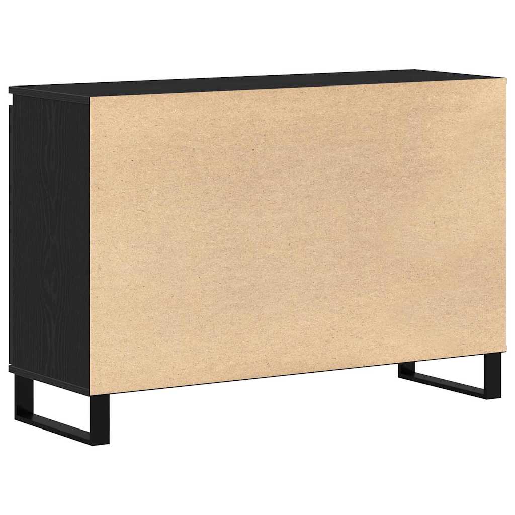 HKH Aparador Industrial en Madera Procesada con 2 Puertas y 2 Cajones - Roble Negro