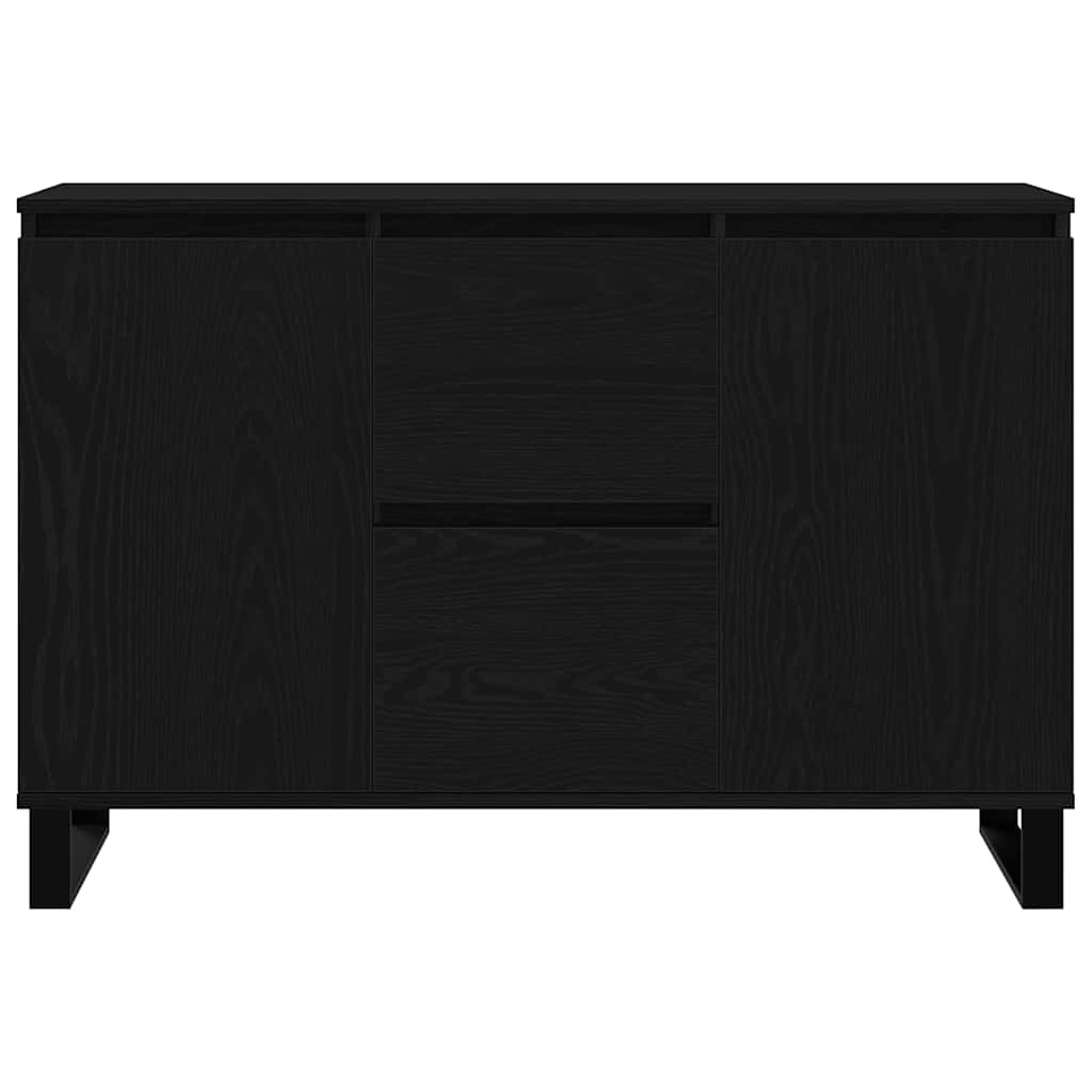 HKH Aparador Industrial en Madera Procesada con 2 Puertas y 2 Cajones - Roble Negro