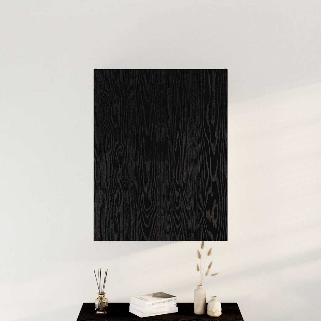 HKH Estante de Pared Moderno en Madera Procesada con 2 Puertas - Roble Negro