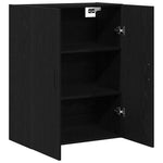 HKH Estante de Pared Moderno en Madera Procesada con 2 Puertas - Roble Negro