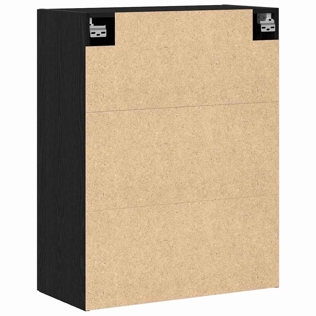 HKH Estante de Pared Moderno en Madera Procesada con 2 Puertas - Roble Negro