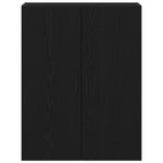 HKH Estante de Pared Moderno en Madera Procesada con 2 Puertas - Roble Negro