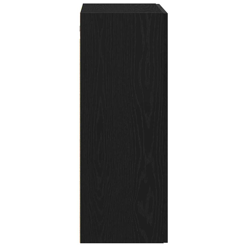 HKH Estante de Pared Moderno en Madera Procesada con 2 Puertas - Roble Negro