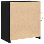 HKH Aparador Moderno de Madera Procesada con Luces LED - Negro