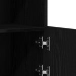 HKH Aparador Moderno em Madeira Processada com Luzes Led - Preto