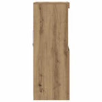 HKH Aparador Alto de Madera Procesada con Luces Led - Marrón