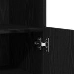 HKH Aparador Alto em Madeira Processada com Luzes Led - Preto