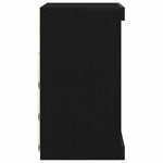 HKH Aparador Moderno de Madera Procesada con Luces LED - Roble Negro