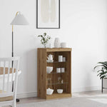 HKH Aparador Alto en Madera Procesada con Luces Led - Roble Artesanal