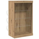 HKH Aparador Alto en Madera Procesada con Luces Led - Roble Artesanal